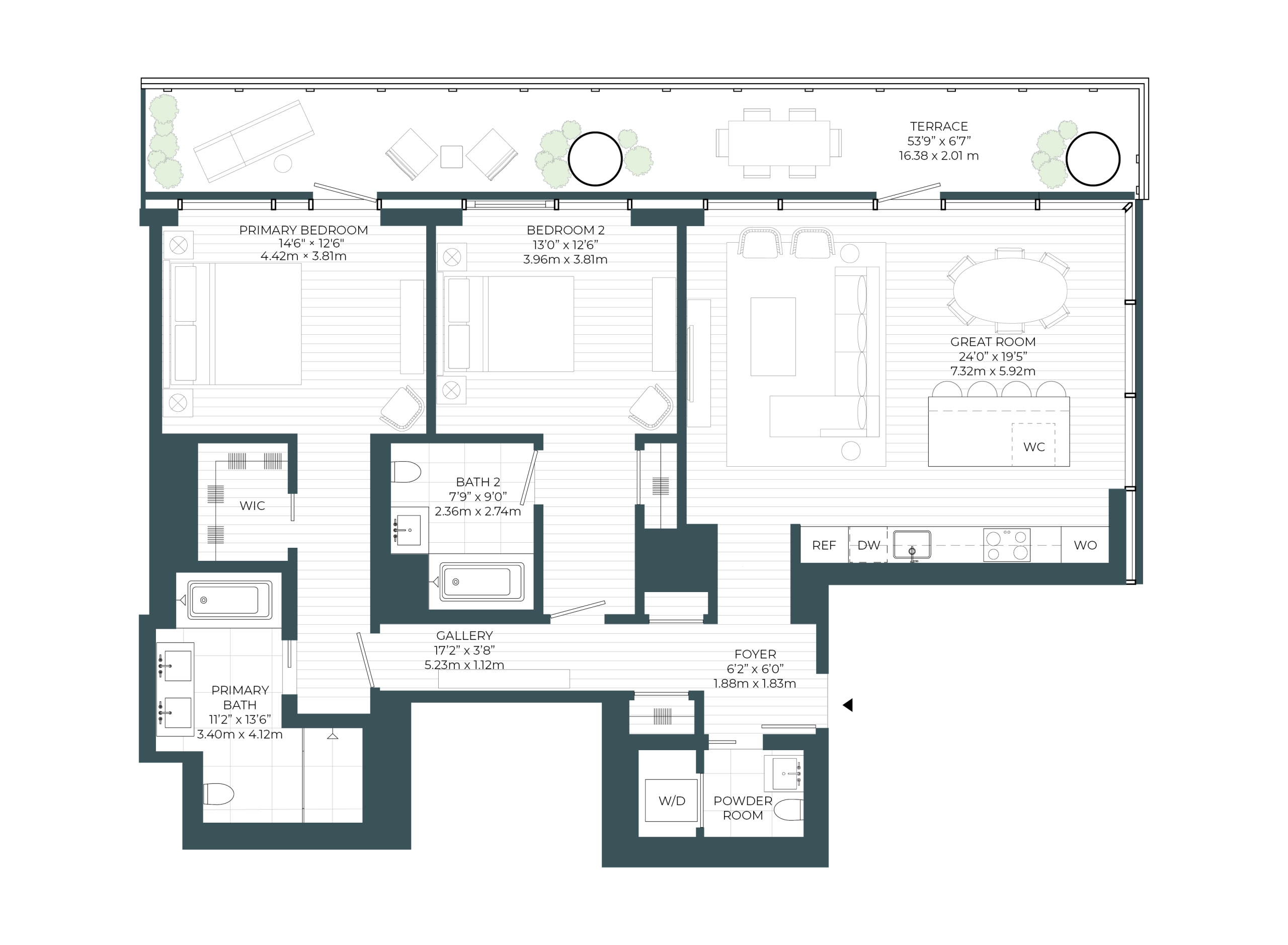 Floorplan 19D-31D drawing