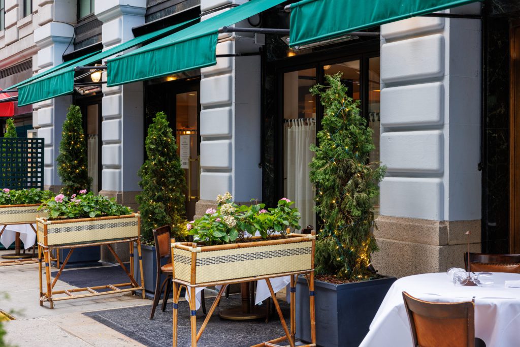 Outdoor cafe terrace